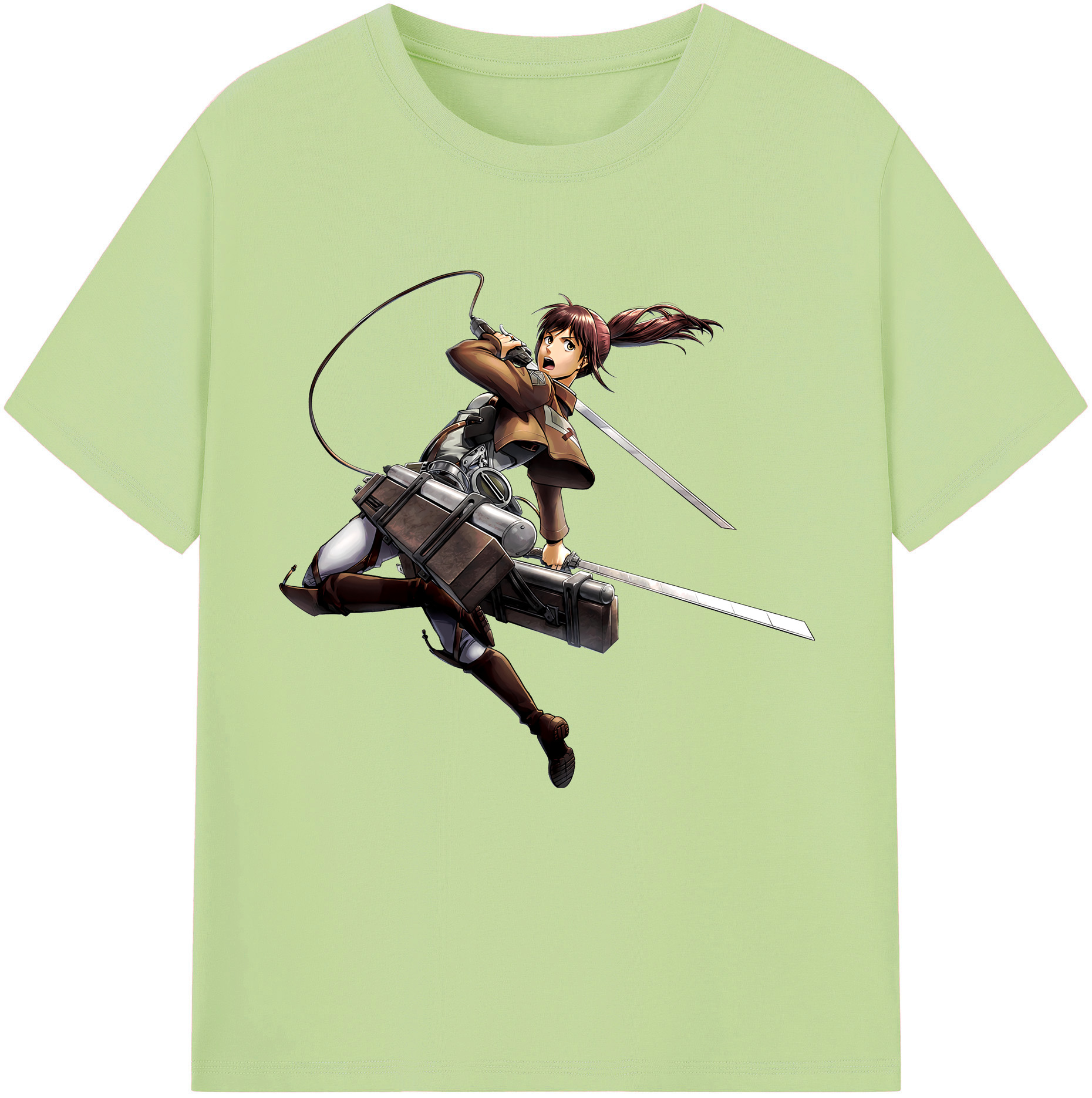 （画像用） 進撃の巨人 サシャ·ブラウス Attack on Titan Sasha Blaus 綿100％半袖Tシャツ（フロントプリント）